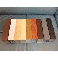 Color wood aluminum square tube